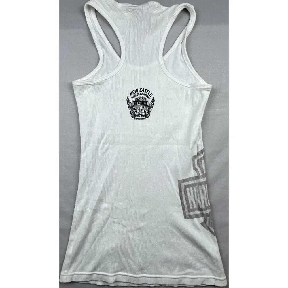 Harley Davidson New Castle Bedazzled Ribbed Tank Top Large - Picture 5 of 6